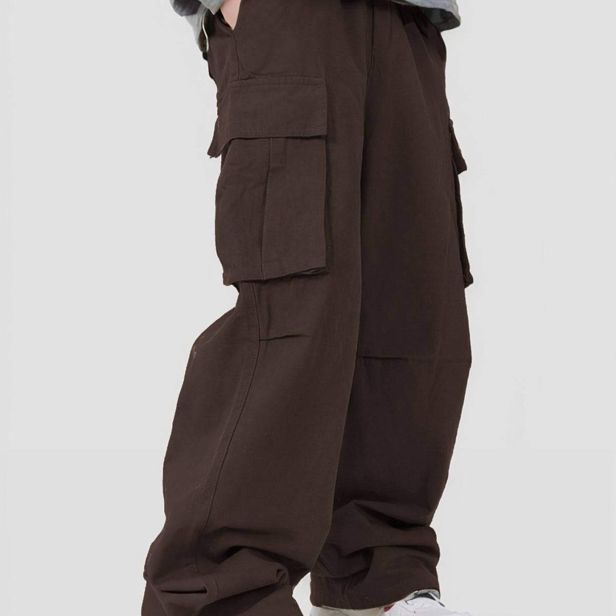 Salopette tascabile tridimensionale Pantaloni casual larghi con lacci funzionali