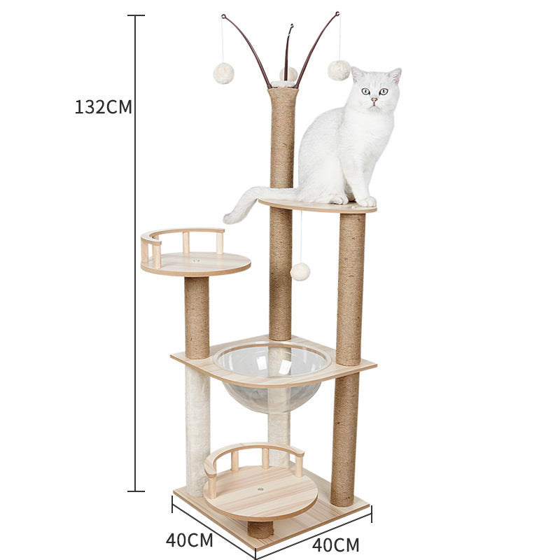 Cat Crawl Nest Scratching Board Forniture per alberi Capsula spaziale per giocattoli per animali domestici