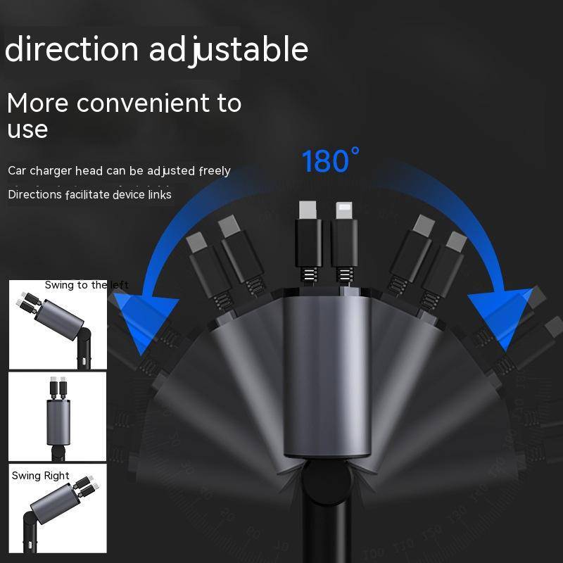 Caricabatteria da auto in metallo da 100 W con ricarica super veloce per accendisigari da auto USB e adattatore TYPE-C