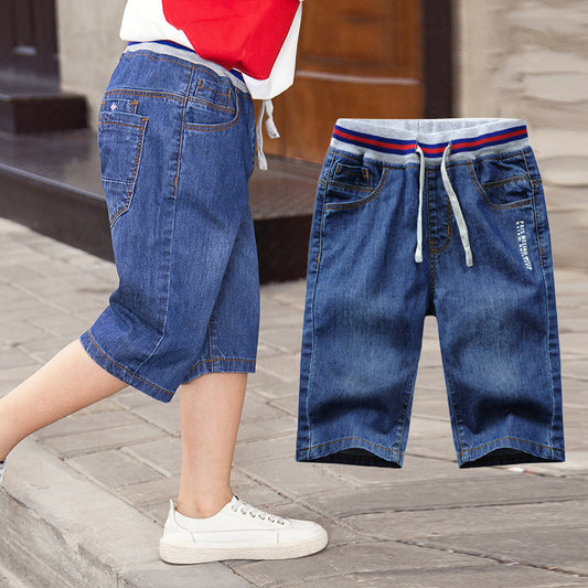Simple And Versatile Casual Boys' Denim Capris - YLORESHOP