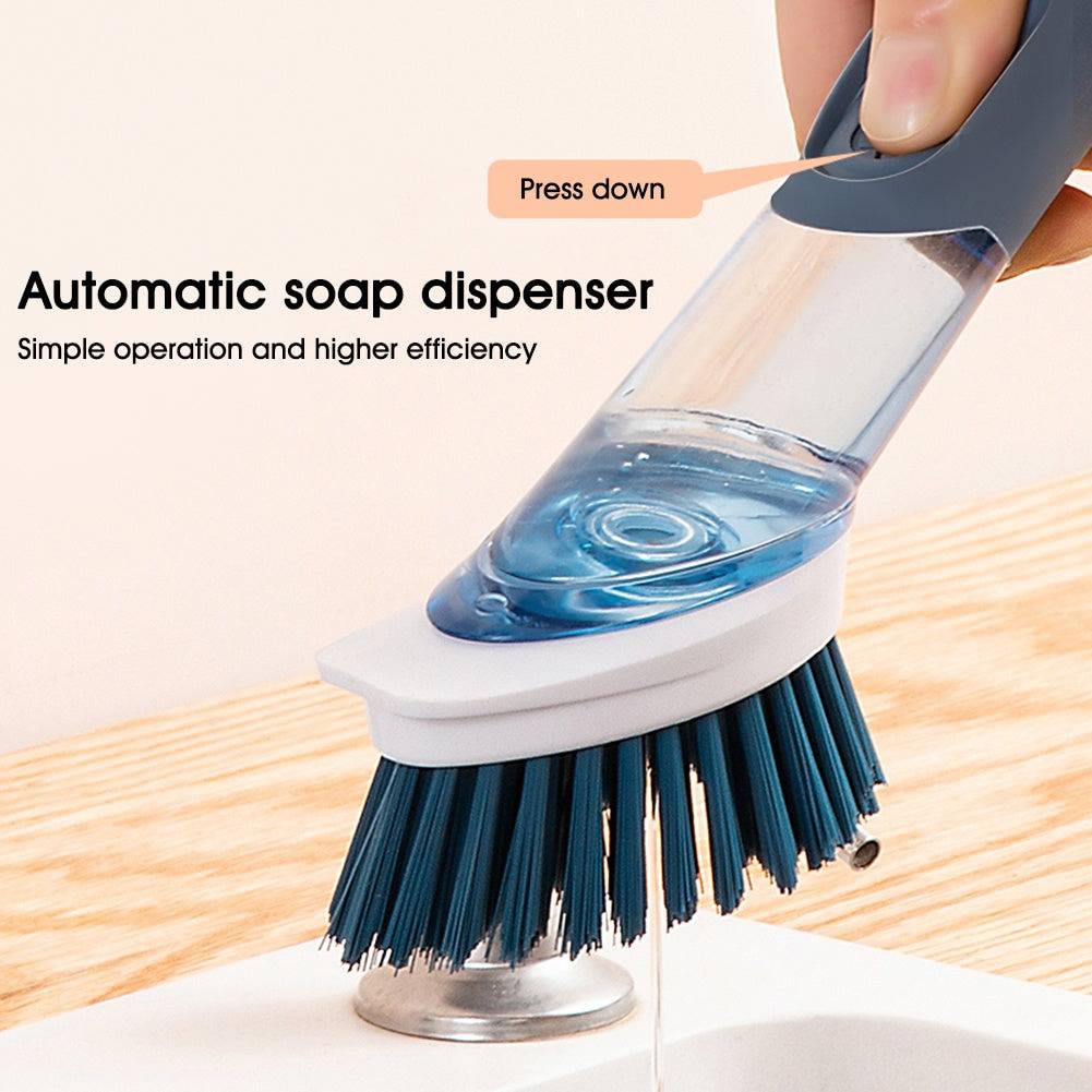 New Multifunctional Dish Brush Household Kitchen Oily Sponge Long Handle Cleaning Brush - YLORESHOP