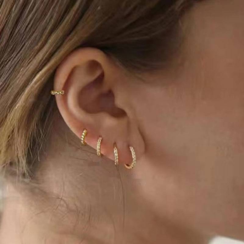 Fashion Ear Clips Female Micro Inlaid Zircon Ear Ring - YLORESHOP