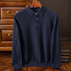 Machine Washable Autumn And Winter Men's Wool Sweater Loose Turn-down Collar