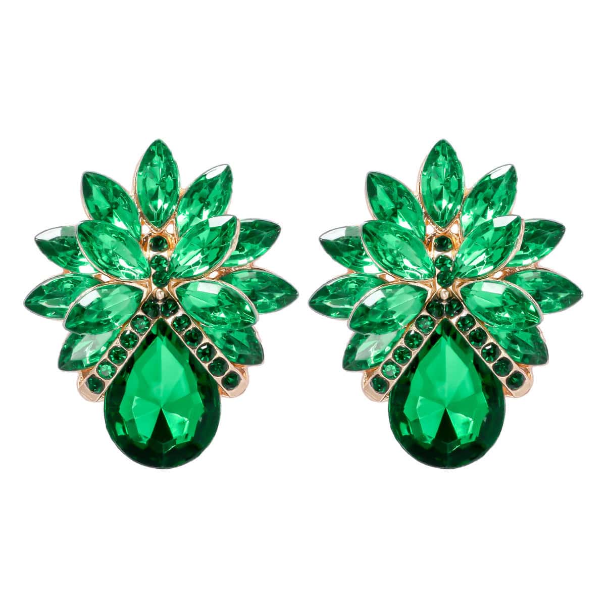 New Fashion Women's Personality Flower Rhinestone-embedded Earrings - YLORESHOP