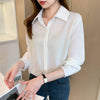 High-grade Non-ironing Anti-wrinkle Shirt Women's Solid Color Acetate Shirt - YLORESHOP