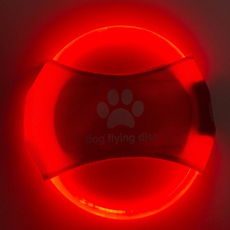 Dischi volanti per cani Luce incandescente LED LuminosoTrainning Giocattoli interattivi Gioco Dischi volanti Giocattolo per cani Accessori per cani Prodotti per animali domestici