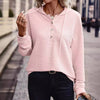Solid Color Casual Drop-shoulder Long-sleeve Top - YLORESHOP