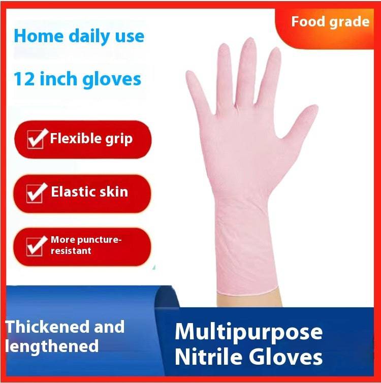 Disposable Dishwashing Gloves Female Extended Waterproof Latex - YLORESHOP