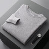Casual Men's Solid Color Loose Round Neck Wool Sweater