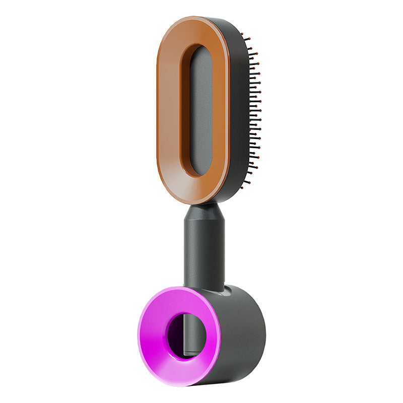 Self Cleaning Hair Brush For Women One-key Cleaning Hair Loss Airbag Massage Scalp Comb Anti-Static Hairbrush - YLORESHOP