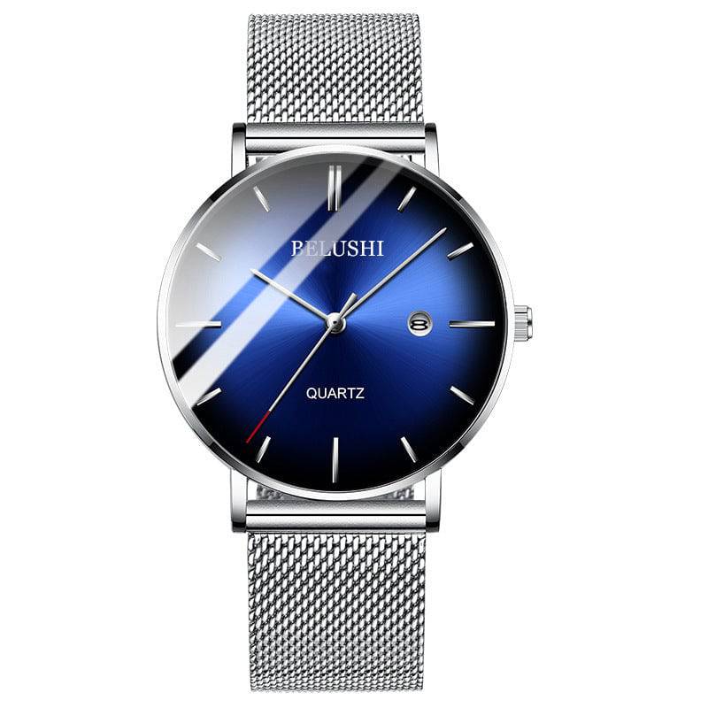 Blue Light Ultra-thin Fashion Men's Waterproof Quartz Watch - YLORESHOP