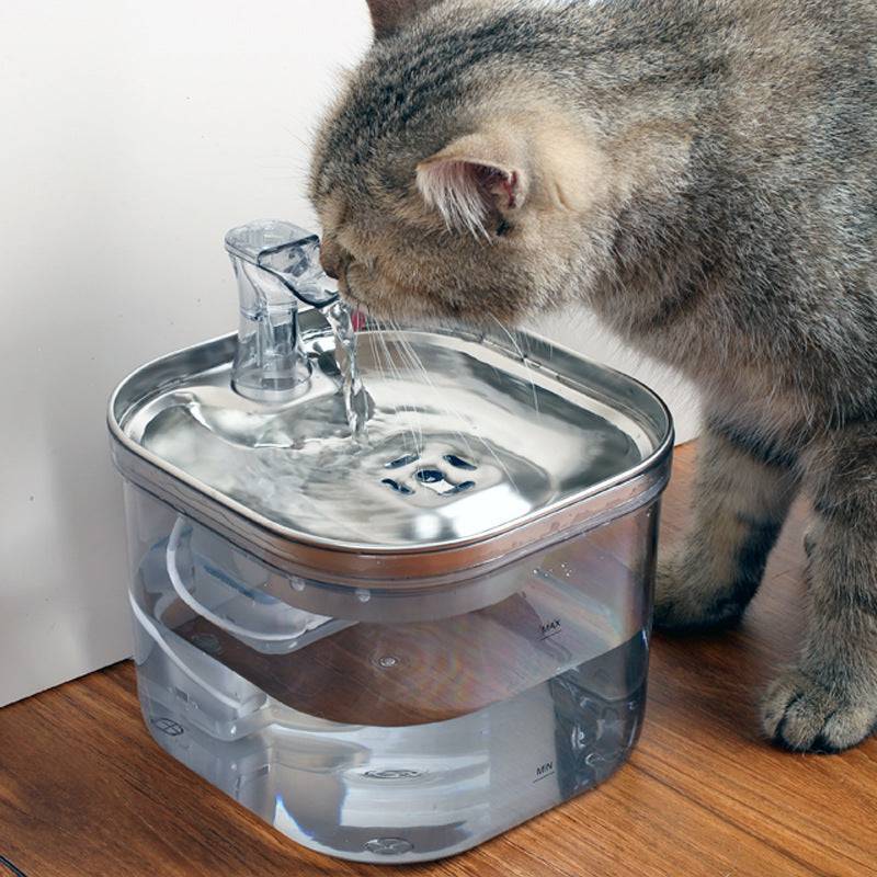 Accessori per animali domestici con fontana intelligente per dispenser d'acqua a circolazione automatica in acciaio inossidabile per cani e gatti