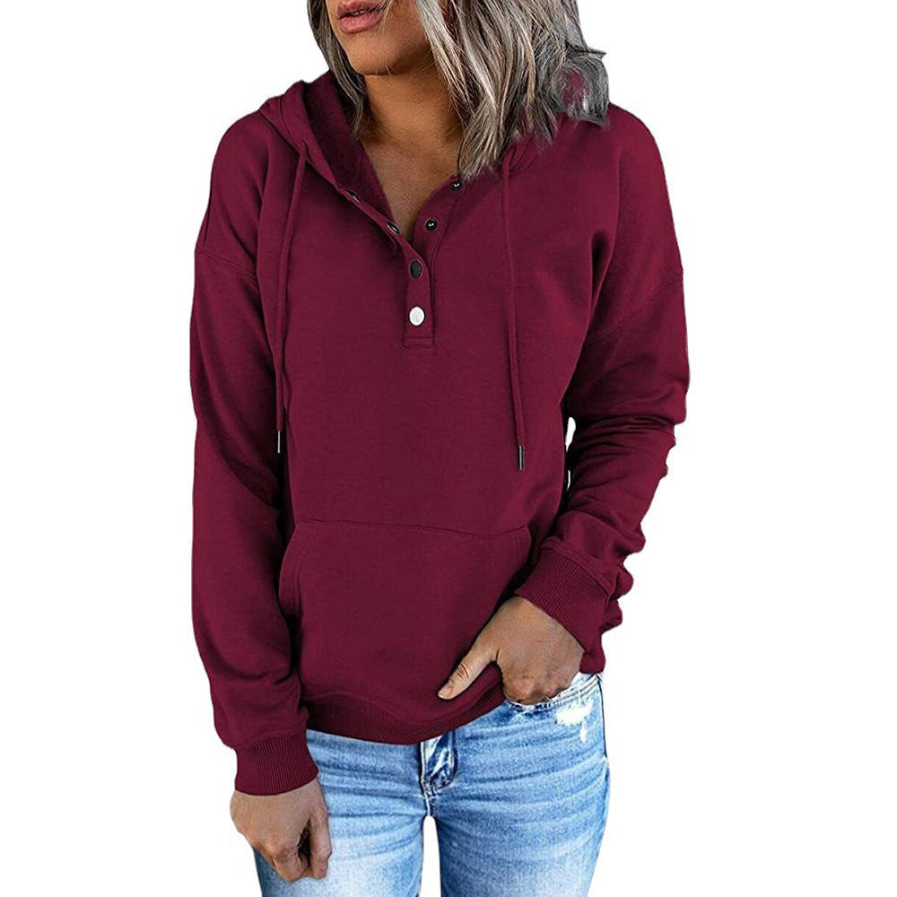 Women's Long-sleeved Coat Loose Casual Hooded Sweater - YLORESHOP