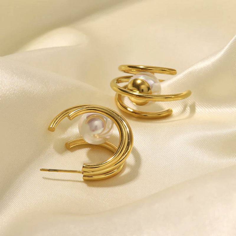 Women's Imitation Pearl Fashion Earrings Geometric - YLORESHOP