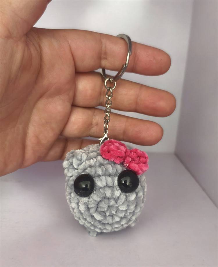 Cute And Minimalist Hamster Crochet Doll Keychain - YLORESHOP