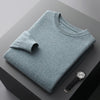 Casual Men's Solid Color Loose Round Neck Wool Sweater