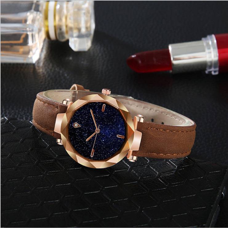 Starry Sky Dial Simple Women's Watch Fashion Belt - YLORESHOP