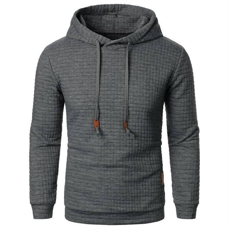 Felpa con cappuccio a maniche lunghe in maglione jacquard da uomo Top sportivo con cappuccio di colore caldo