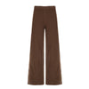 American Retro Solid Color Rib Fabric Basic Knitted Trousers - YLORESHOP