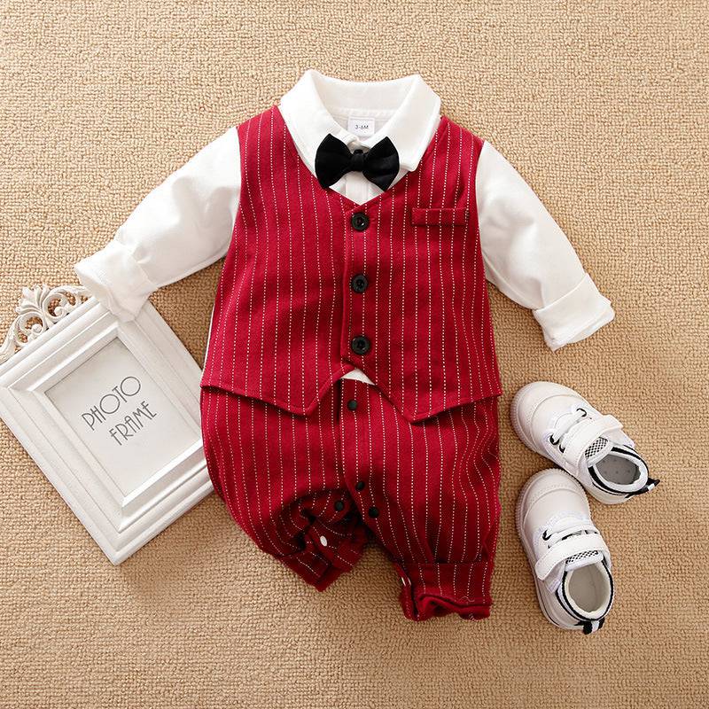 Baby Boy Gentleman Jumpsuit Baby Autumn Clothing - YLORESHOP