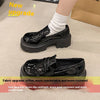 Autumn New Slip-on Round Head Thick Bottom Heightened Single Layer Shoes - YLORESHOP
