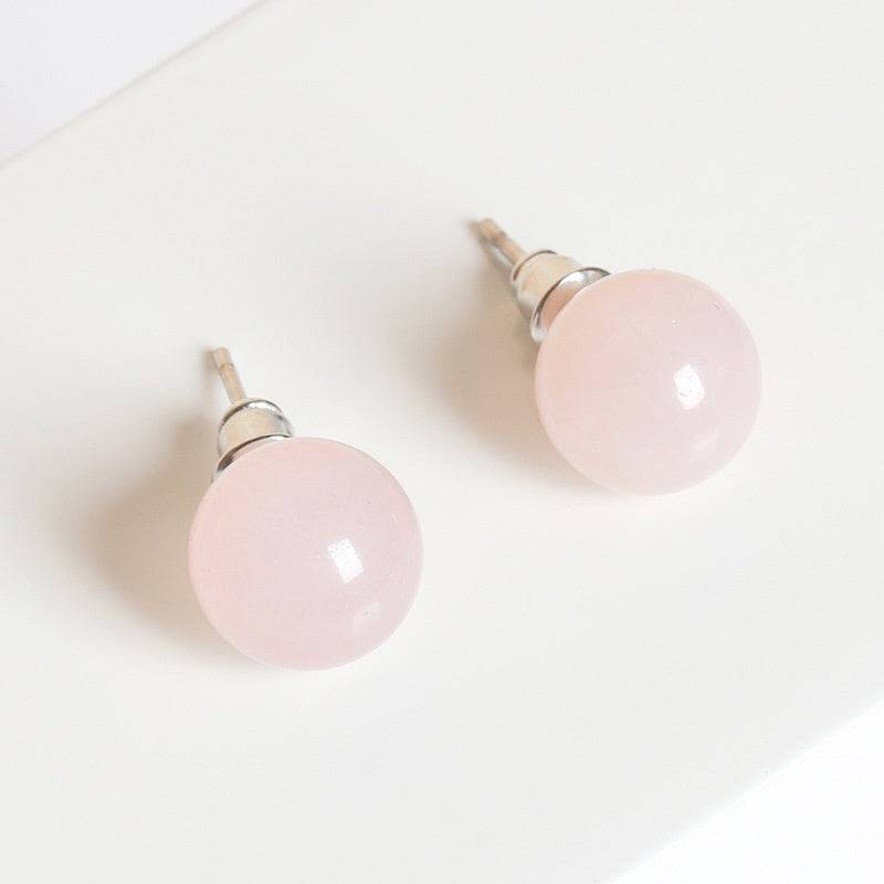 Natural Red Agate Temperamental Minority Stud Sense Earrings Wholesale - YLORESHOP