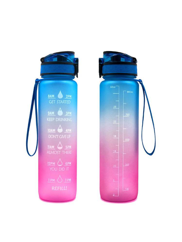 Transparent Flask Water Bottle 1000ml Bottled Kawaii Bottle Bpa Free Infuser Plastic Milk Sports Clear Water Bottle Kawaii Cup - YLORESHOP