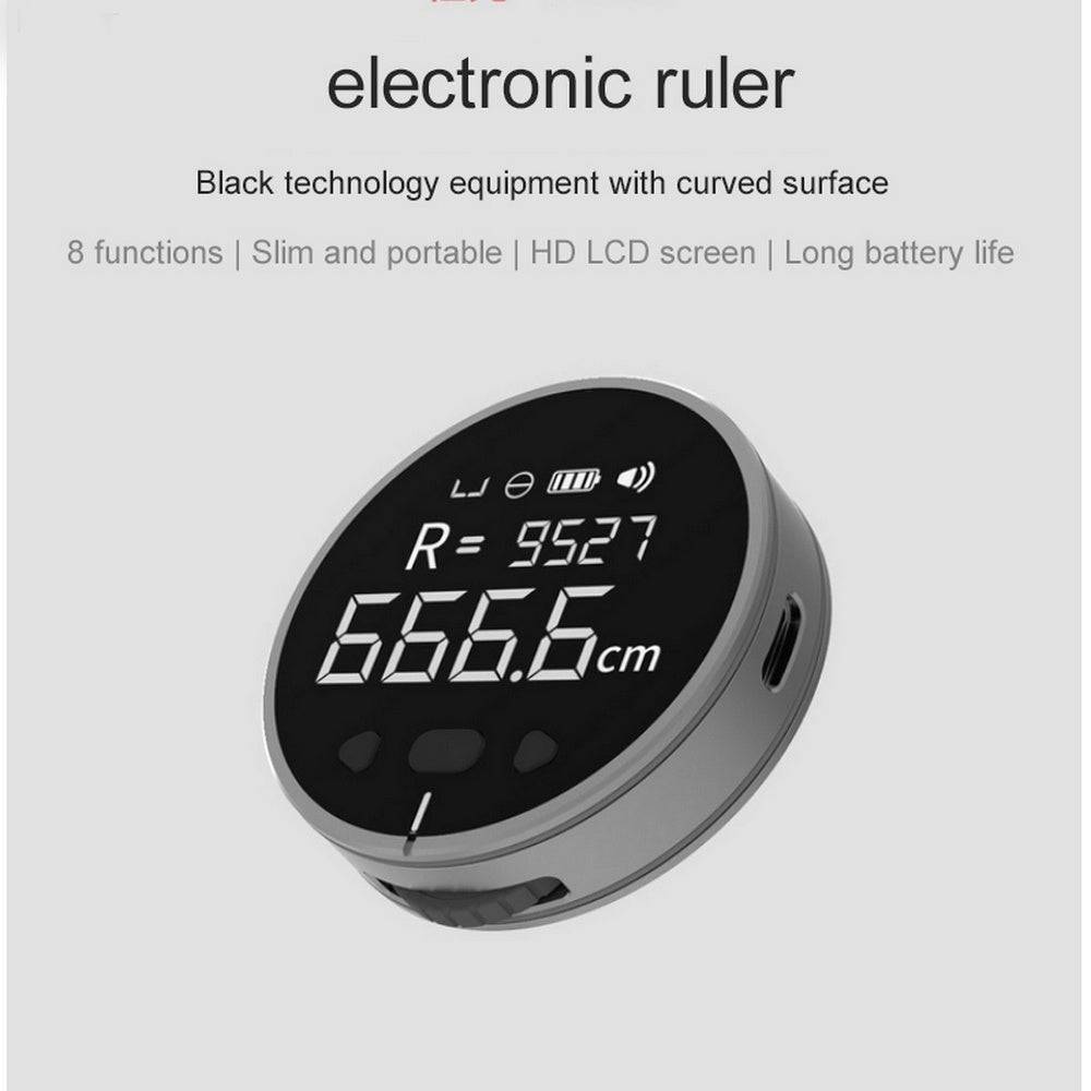 Strumento di misurazione della distanza Righello di misurazione elettronico Misura di nastro LCD digitale ad alta definizione Strumento di righello di misurazione elettronico ad alta precisione