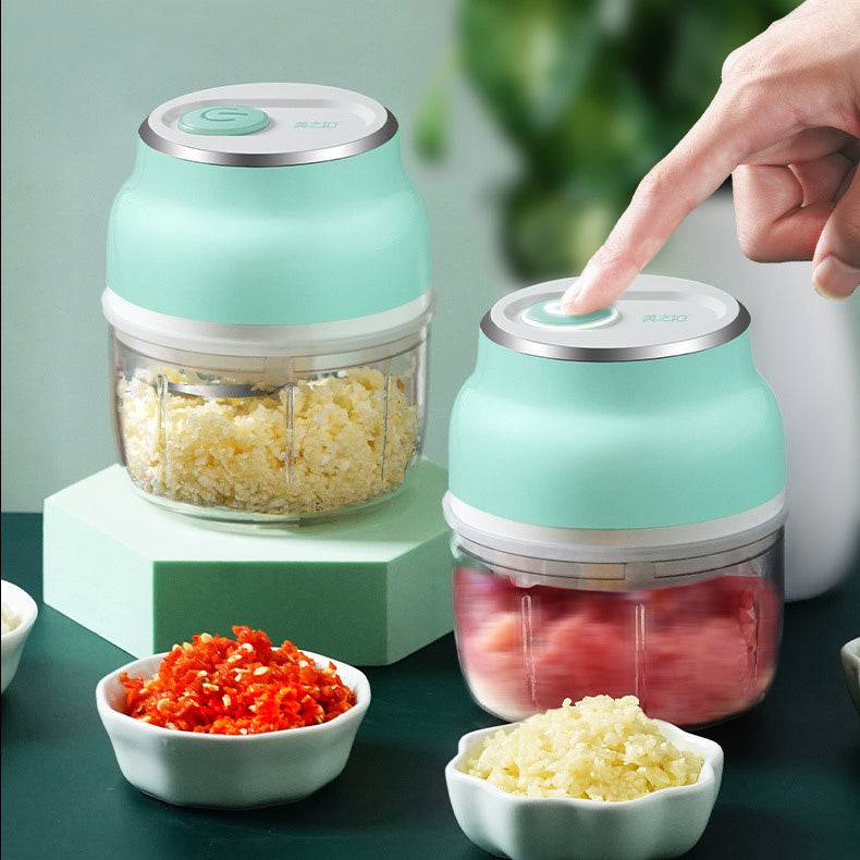 Portable Electric Mini Garlic Cutter Masher Vegetable Fruit Meat Food Chopper Grinder - YLORESHOP