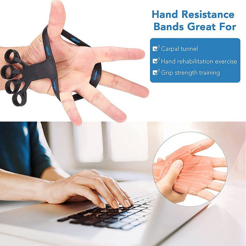 Silicone Grip Device Finger Exercise Stretcher Arthritis Hand Grip Trainer Strengthen Rehabilitation Training To Relieve Pain - YLORESHOP